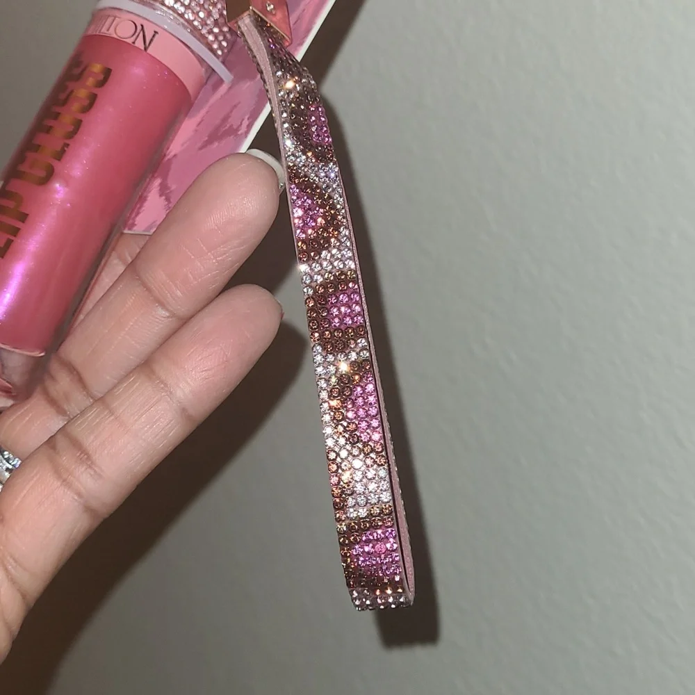Paris Hilton Gloss & Go Lip Gloss Keychain - Coral Orange with Gold Accents